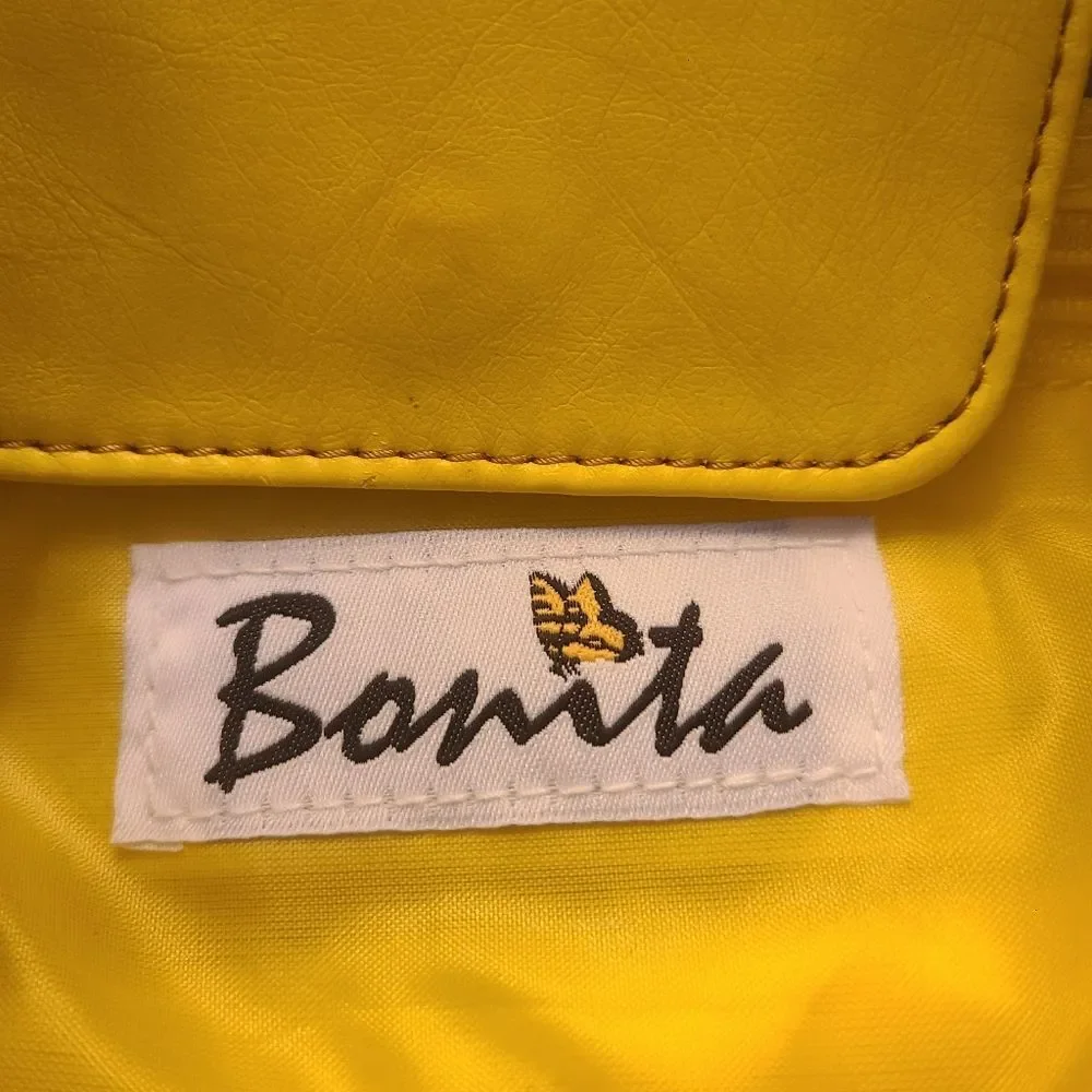 bonita brand 80s inspired multicolor patchwork faux leather small clutch bag